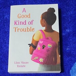 Lisa Moore Ramée Pink Kids Backpack Book Cover - A Good Kind of Trouble